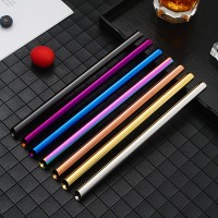 304不銹鋼吸管創(chuàng)意12mm斜口吸管飲料吸管鍍金幻彩不銹鋼奶茶吸管