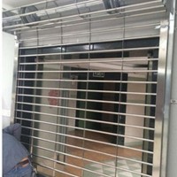 銀行用不銹鋼鏈條通風卷簾門 防盜不銹鋼卷簾門 防盜卷閘門批發(fā)