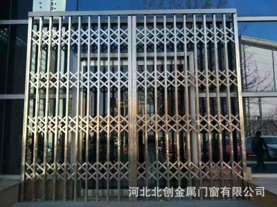 不銹鋼拉閘門 廠家直發推拉閘門 不銹鋼伸縮門倉庫通風推拉門