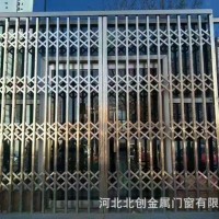 不銹鋼拉閘門 廠家直發(fā)推拉閘門 不銹鋼伸縮門倉庫通風推拉門