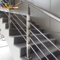 實心單鋼板穿管拉絲護欄 別墅家用立柱 樓梯扶手護欄 玻璃陽臺欄