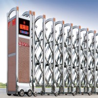 鋁合金智能伸縮門 不銹鋼電動伸縮門 大門車牌感應(yīng)電動門
