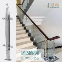 304不銹鋼樓梯扶手 商場陽臺玻璃圍護(hù)欄桿工程立柱家用室內(nèi)外別墅