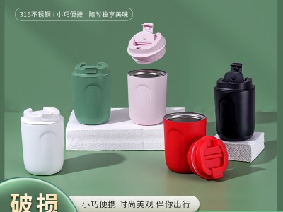 B01迷你咖啡杯316不銹鋼便攜保溫杯時尚隨手禮品杯子三D打印標志
