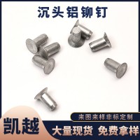 批發沉頭鋁鉚釘 鋁制實心鉚釘 平帽鋁釘 錐型平頭柳釘 可支持